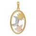 14K Yellow Gold Yellow & Rose Gold Two-tone Sun, Moon & Star Oval Pendant - (A85-318) 14K Yellow Gold Yellow & Rose Gold Two-tone Sun, Moon & Star Oval Pendant - (A85-318)
