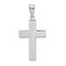 14K White Gold Polished Hollow Cross Pendant 25mm length - (A85-517) 14K White Gold Polished Hollow Cross Pendant 25mm length - (A85-517)