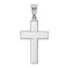 14K White Gold Polished Hollow Cross Pendant 25mm length - (A85-517) 14K White Gold Polished Hollow Cross Pendant 25mm length - (A85-517)