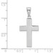 14K White Gold Polished Hollow Cross Pendant 25mm length - (A85-517) 14K White Gold Polished Hollow Cross Pendant 25mm length - (A85-517)