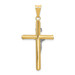 14k Two Tone Gold Polished Jesus Crucifix Pendant - (A85-676)