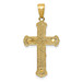 14K Yellow Gold Polished & Textured Crucifix with Jesus On Engraved Cross Pendant - (A86-104) 14K Yellow Gold Polished & Textured Crucifix with Jesus On Engraved Cross Pendant - (A86-104)