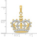 14K Yellow Gold Rhodium Crown Pendant - (A86-492) 14K Yellow Gold Rhodium Crown Pendant - (A86-492)