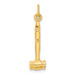 14K Yellow Gold 3-D Gavel Charm - (A86-785)