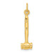 14K Yellow Gold 3-D Gavel Charm - (A86-785)