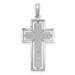 10K White Gold Textured Crucifix With Frame Charm Pendant - (A88-978) 10K White Gold Textured Crucifix With Frame Charm Pendant - (A88-978)
