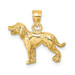 14K Yellow Gold Dalmatian Dog Charm Pendant - (A89-505)