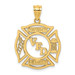 14K Yellow Gold VFD Dwight Member In Shield Charm Pendant - (A93-610)