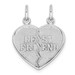 14K White Gold Best Friend Break-apart Charm Pendant - (A98-415)