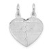 14K White Gold Best Friend Break-apart Charm Pendant - (A98-415)