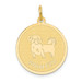 14K Yellow Gold Shih Tzu Disc Charm - (A98-562) 14K Yellow Gold Shih Tzu Disc Charm - (A98-562)