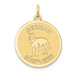 14K Yellow Gold German Shepherd Disc Charm Pendant - (A98-634)