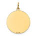 14K Yellow Gold German Shepherd Disc Charm Pendant - (A98-634)