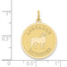 14K Yellow Gold Labrador Retriever Disc Charm - (A98-670)