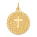14K Yellow Gold Confirmation Disc Charm Pendant - (A98-743) 14K Yellow Gold Confirmation Disc Charm Pendant - (A98-743)