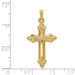14K Yellow Gold Fleur De Lis Cross Pendant 35mm length - (B11-263) 14K Yellow Gold Fleur De Lis Cross Pendant 35mm length - (B11-263)