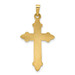 14K Yellow Gold Fleur De Lis Cross Pendant 35mm length - (B11-263) 14K Yellow Gold Fleur De Lis Cross Pendant 35mm length - (B11-263)