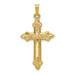 14K Yellow Gold Fleur De Lis Cross Pendant 35mm length - (B11-263) 14K Yellow Gold Fleur De Lis Cross Pendant 35mm length - (B11-263)