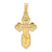 14K Yellow Gold Eastern Orthodox Cross Charm 27mm length - (B11-492) 14K Yellow Gold Eastern Orthodox Cross Charm 27mm length - (B11-492)