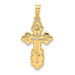 14K Yellow Gold Eastern Orthodox Cross Charm 27mm length - (B11-492) 14K Yellow Gold Eastern Orthodox Cross Charm 27mm length - (B11-492)