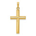 14K Yellow Gold Hollow Cross Pendant 30mm length - (B11-502)