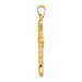 14K Yellow Gold Hollow Fleur De Lis Cross Pendant - (B11-519) 14K Yellow Gold Hollow Fleur De Lis Cross Pendant - (B11-519)