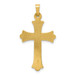 14K Yellow Gold Hollow Fleur De Lis Cross Pendant - (B11-519) 14K Yellow Gold Hollow Fleur De Lis Cross Pendant - (B11-519)