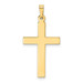14K Yellow Gold Hollow Cross Pendant 33mm length - (B11-597)