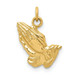 14K Yellow Gold Praying Hands Charm - (B11-613) 14K Yellow Gold Praying Hands Charm - (B11-613)