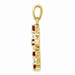 14K Yellow Gold 1/4-Carat Garnet & Diamond Accent Cross Pendant - (B14-167) 14K Yellow Gold 1/4-Carat Garnet & Diamond Accent Cross Pendant - (B14-167)
