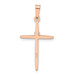 14K Rose Gold Diamond Cross Pendant - (B14-228) 14K Rose Gold Diamond Cross Pendant - (B14-228)