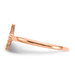 14K Rose Gold Polished & Diamond-cut Cross Ring - Size 7 - (B31-920)