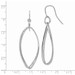 14K White Gold Twist Dangle Shepherd Hook Earrings - (B39-536)