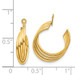 14K Yellow Gold Polished Hoop Earrings Jackets 19mm length - (B41-177)