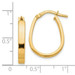 Leslie's 14K Yellow Gold Polished U-Shape Hoop Earrings 21mm length - (B44-274)