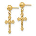 14K Yellow Gold Polished Crucifix Post Earrings - (B44-333) 14K Yellow Gold Polished Crucifix Post Earrings - (B44-333)