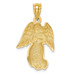 14K Yellow Gold Polished Angel Charm - (A83-119)
