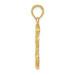 14K Yellow Gold Swoosh Basketball and Net Pendant - (A83-529) 14K Yellow Gold Swoosh Basketball and Net Pendant - (A83-529)