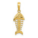 14K Yellow Gold Polished 3-Dimensional Fish Bone Pendant - (A83-556) 14K Yellow Gold Polished 3-Dimensional Fish Bone Pendant - (A83-556)
