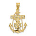 14K Yellow Gold Mariners Cross Pendant 29mm length - (A83-924) 14K Yellow Gold Mariners Cross Pendant 29mm length - (A83-924)
