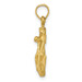 14K Yellow Gold Mariners Cross Pendant 24mm length - (A84-337)