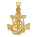 14K Yellow Gold Mariners Cross Pendant 24mm length - (A84-337)