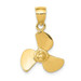 14K Yellow Gold Propeller Pendant - (A84-381) 14K Yellow Gold Propeller Pendant - (A84-381)