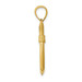 14K Yellow Gold Whale Tail Hook Pendant - (A84-452) 14K Yellow Gold Whale Tail Hook Pendant - (A84-452)