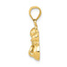 14K Yellow Gold Cat Pendant - (A84-466)