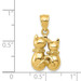 14K Yellow Gold Cat Pendant - (A84-466)