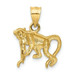 14K Yellow Gold Diamond-cut Monkey Pendant - (A84-889) 14K Yellow Gold Diamond-cut Monkey Pendant - (A84-889)