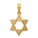 14K Yellow Gold Star of David Pendant 26mm length - (A85-241)