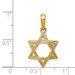14K Yellow Gold Star of David Pendant 26mm length - (A85-241)