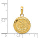 14K Yellow Gold Saint Christopher Medal Charm 15mm width - (A86-609) 14K Yellow Gold Saint Christopher Medal Charm 15mm width - (A86-609)